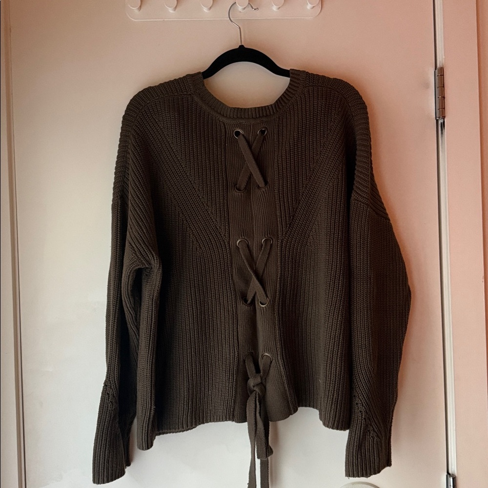 Dark olive green knit